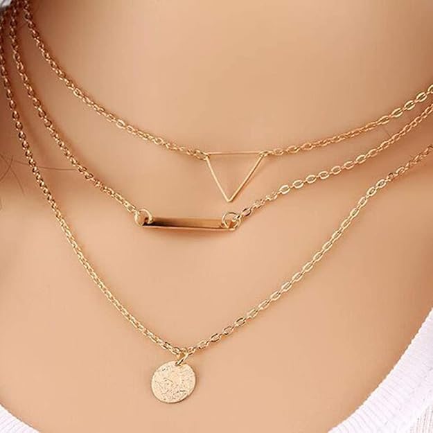 YouBella Fashion Jewellery Gold Plated Necklace and Earrings Combo Jewellery Set for Girls and Women (Gold) - Image 2