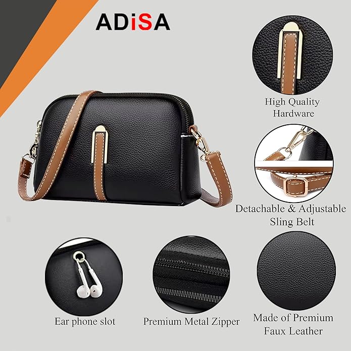 ADISA Women's Girls Grains Cross Body Sling Bag - Image 5