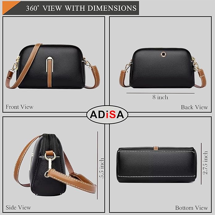 ADISA Women's Girls Grains Cross Body Sling Bag - Image 6
